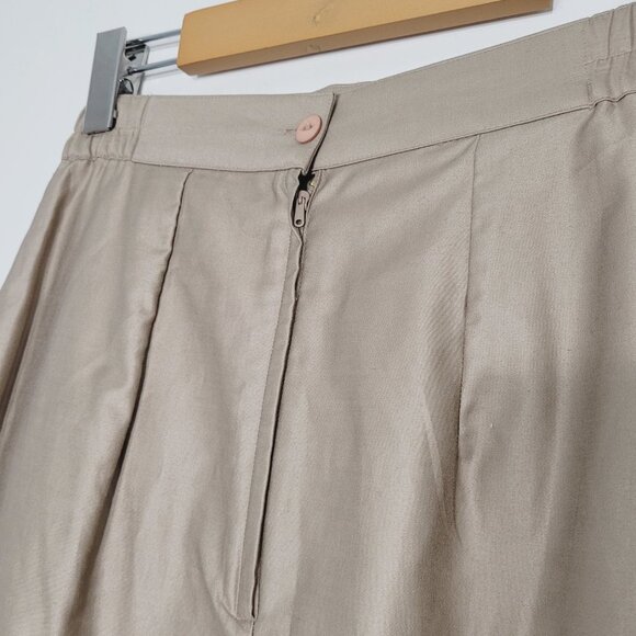 NWT Vintage Jac Dale Khaki Tan A-Line Knee Skirt - Picture 4 of 11